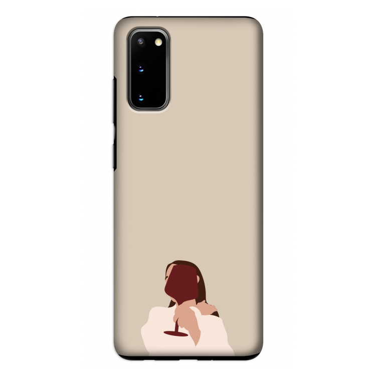 I drink wine: Samsung Galaxy S20 Tough Case