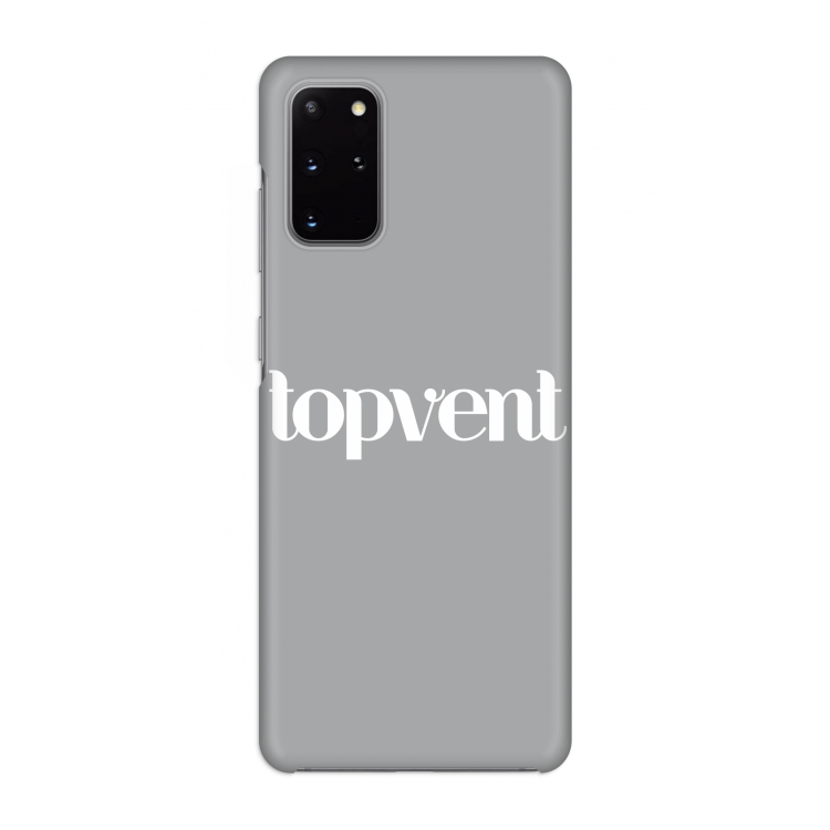 Topvent Grijs Wit: Volledig geprint Samsung Galaxy S20 Plus Hoesje