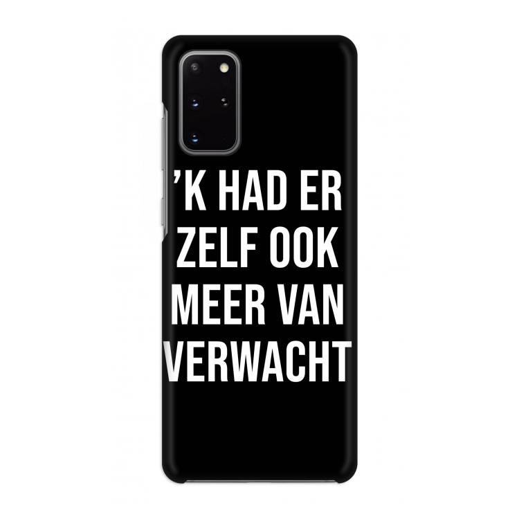 Meer verwacht - Zwart: Volledig geprint Samsung Galaxy S20 Plus Hoesje
