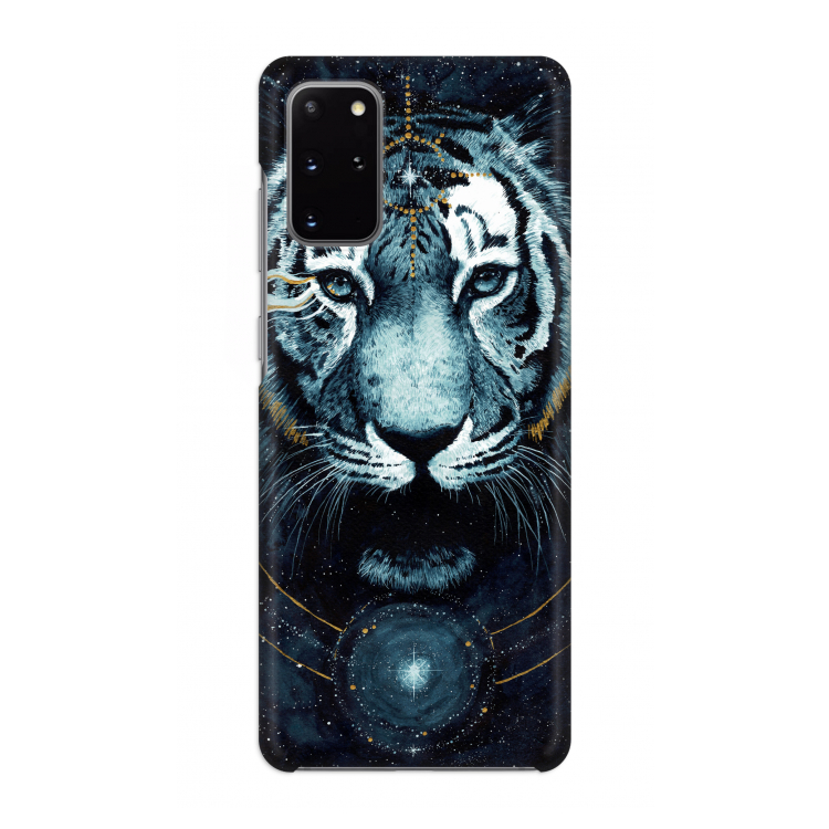 Darkness Tiger: Volledig geprint Samsung Galaxy S20 Plus Hoesje