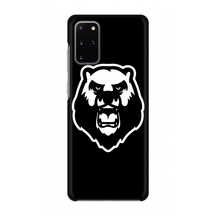 Angry Bear (black): Volledig geprint Samsung Galaxy S20 Plus Hoesje