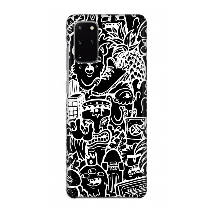 Vexx Black Mixtape: Volledig geprint Samsung Galaxy S20 Plus Hoesje