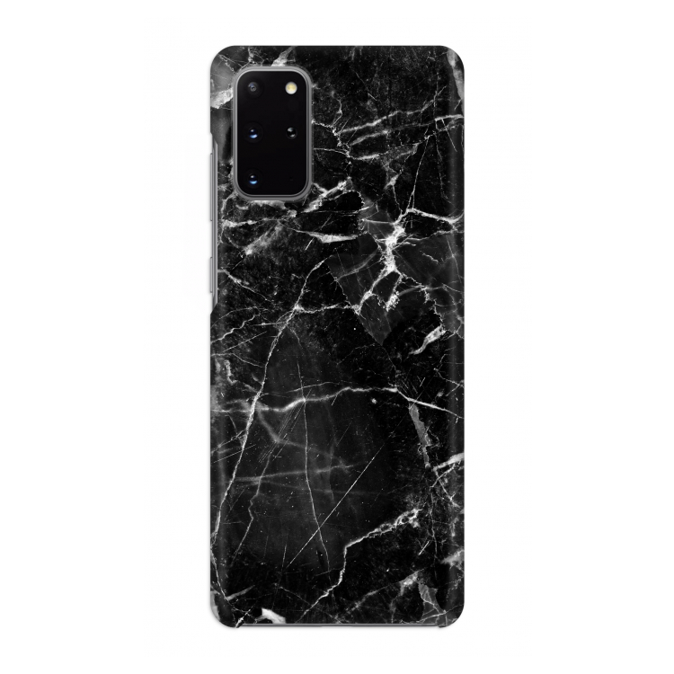 Zwart Marmer 2: Volledig geprint Samsung Galaxy S20 Plus Hoesje