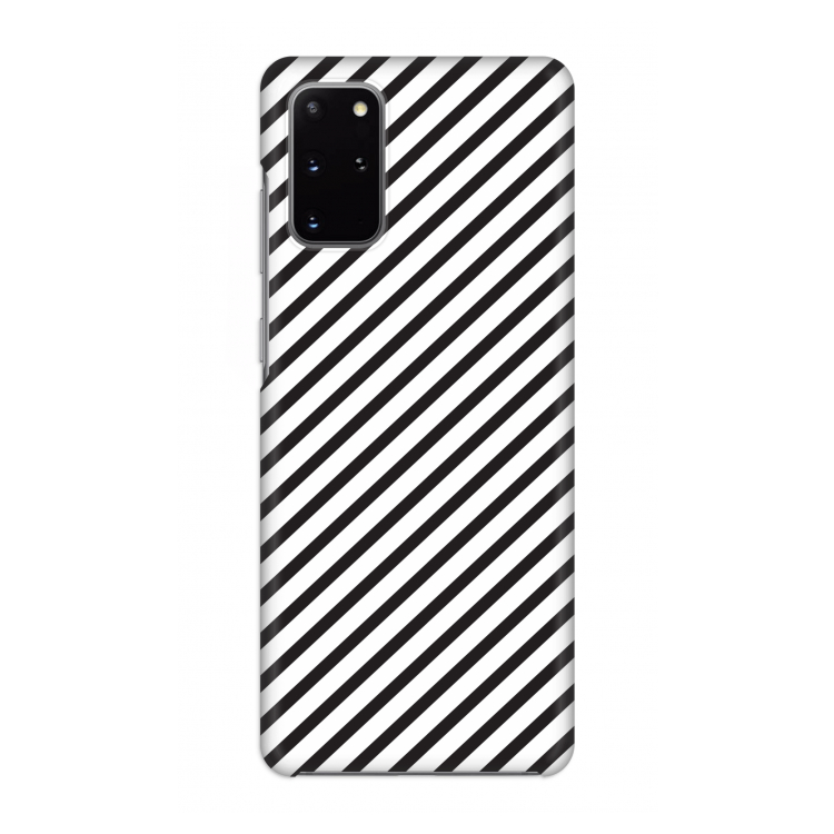 Strepen zwart-wit: Volledig geprint Samsung Galaxy S20 Plus Hoesje