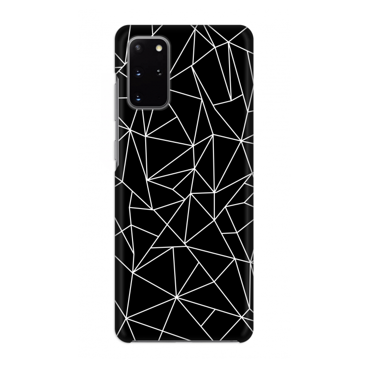 Geometrische lijnen wit: Volledig geprint Samsung Galaxy S20 Plus Hoesje