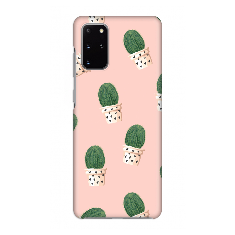 Cactusprint roze: Volledig geprint Samsung Galaxy S20 Plus Hoesje