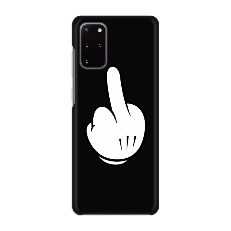 Middle finger black: Volledig geprint Samsung Galaxy S20 Plus Hoesje