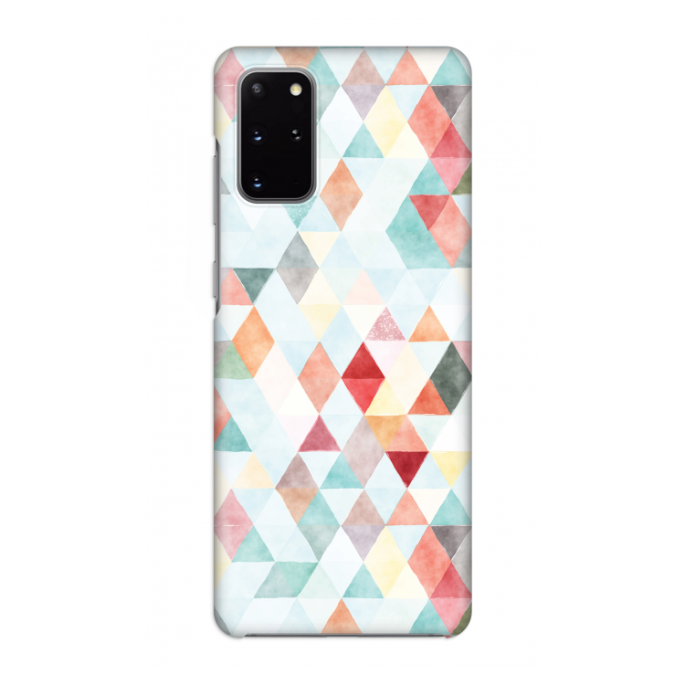 Gekleurde driehoekjes pastel: Volledig geprint Samsung Galaxy S20 Plus Hoesje