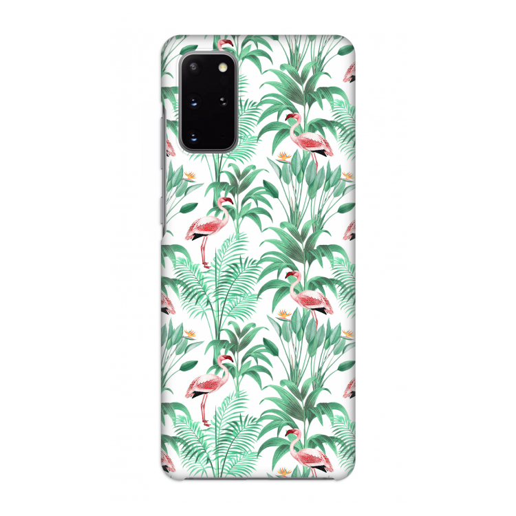 Flamingo bladeren: Volledig geprint Samsung Galaxy S20 Plus Hoesje