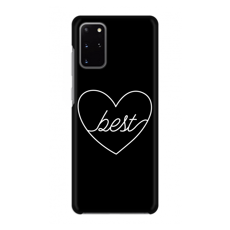 Best heart black: Volledig geprint Samsung Galaxy S20 Plus Hoesje