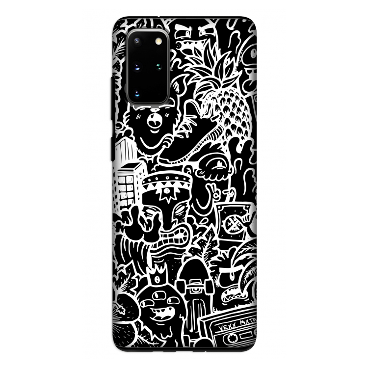 Vexx Black Mixtape: Samsung Galaxy S20 Plus Tough Case