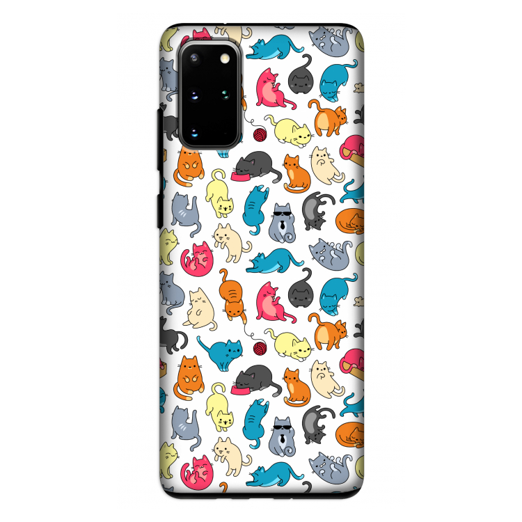 Kleurrijke katten: Samsung Galaxy S20 Plus Tough Case