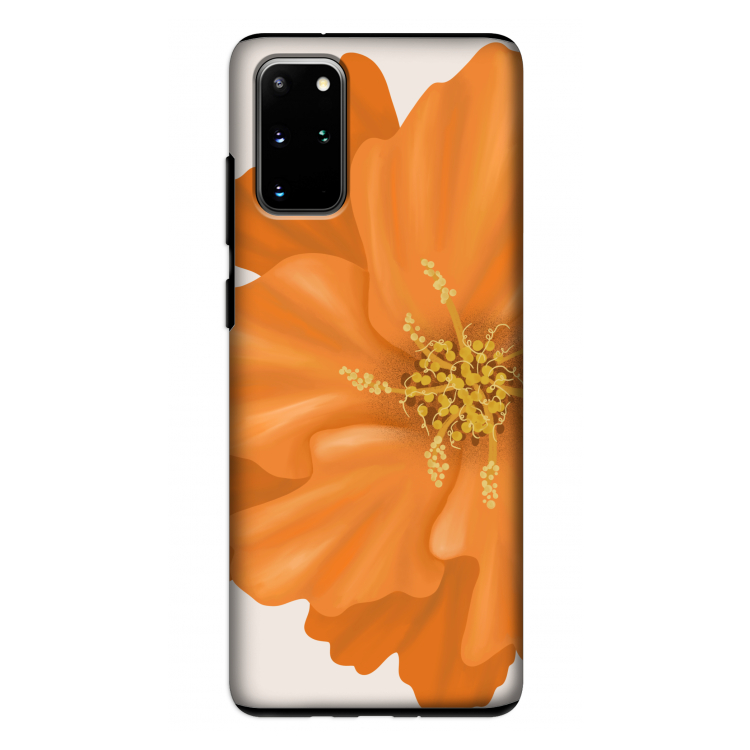 Orange Ellila flower: Samsung Galaxy S20 Plus Tough Case