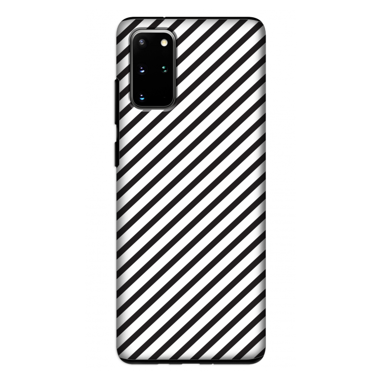 Strepen zwart-wit: Samsung Galaxy S20 Plus Tough Case