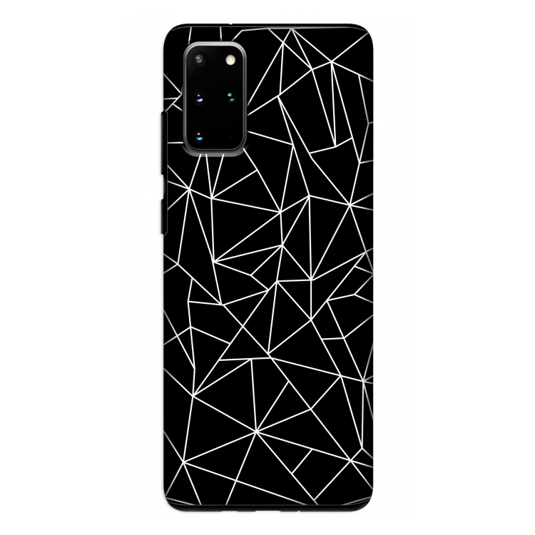 Geometrische lijnen wit: Samsung Galaxy S20 Plus Tough Case