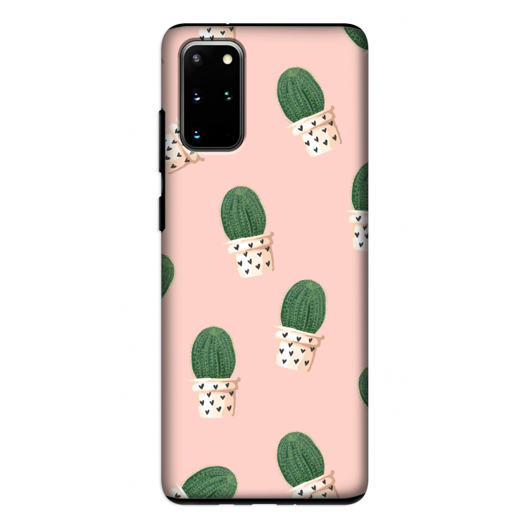 Cactusprint roze: Samsung Galaxy S20 Plus Tough Case