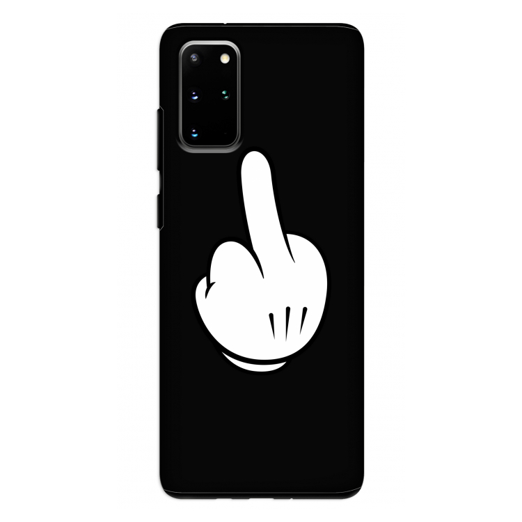 Middle finger black: Samsung Galaxy S20 Plus Tough Case