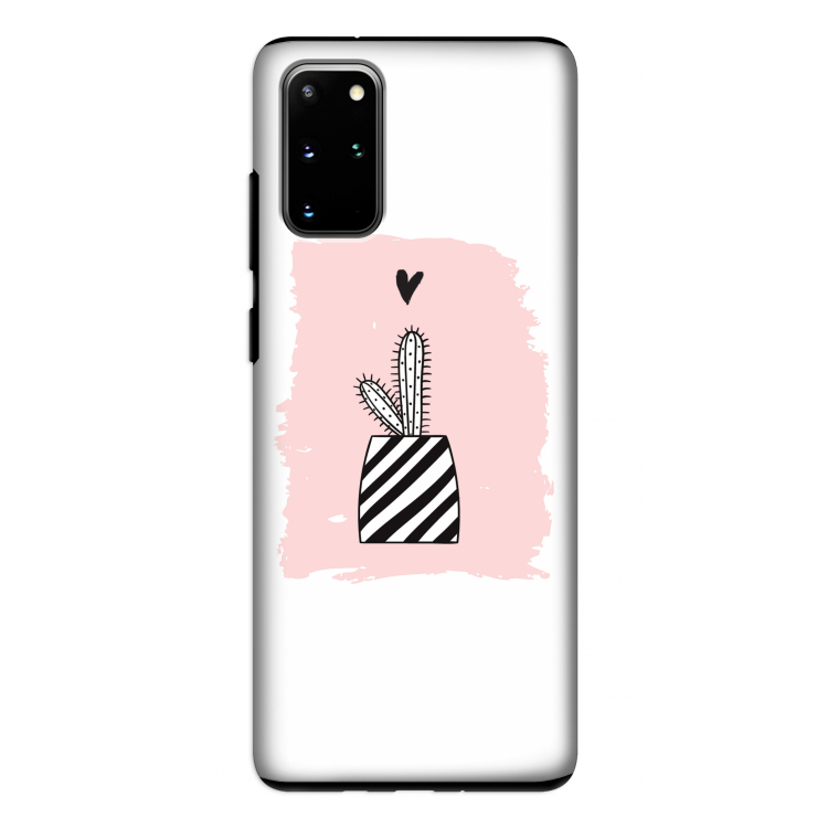 Zwart-wit cactus: Samsung Galaxy S20 Plus Tough Case