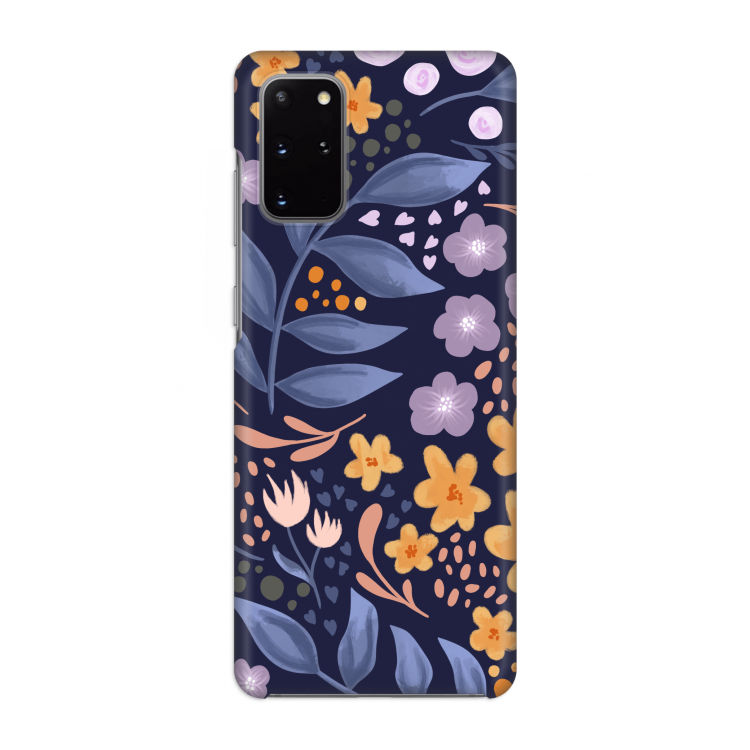 Flowers with blue leaves: Volledig geprint Samsung Galaxy S20 Plus Hoesje