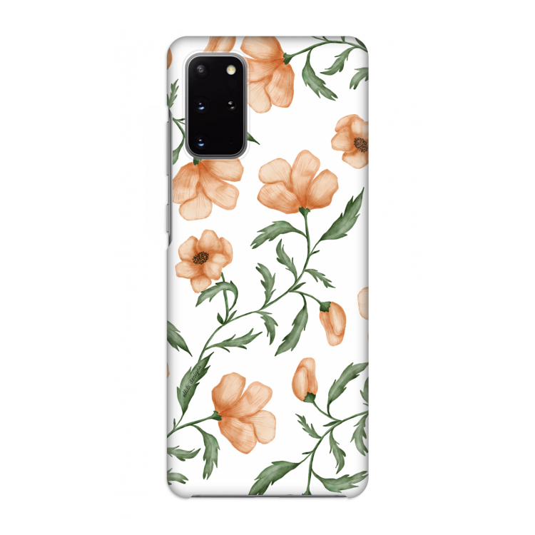Peachy flowers: Volledig geprint Samsung Galaxy S20 Plus Hoesje