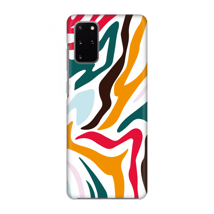 Colored Zebra: Volledig geprint Samsung Galaxy S20 Plus Hoesje