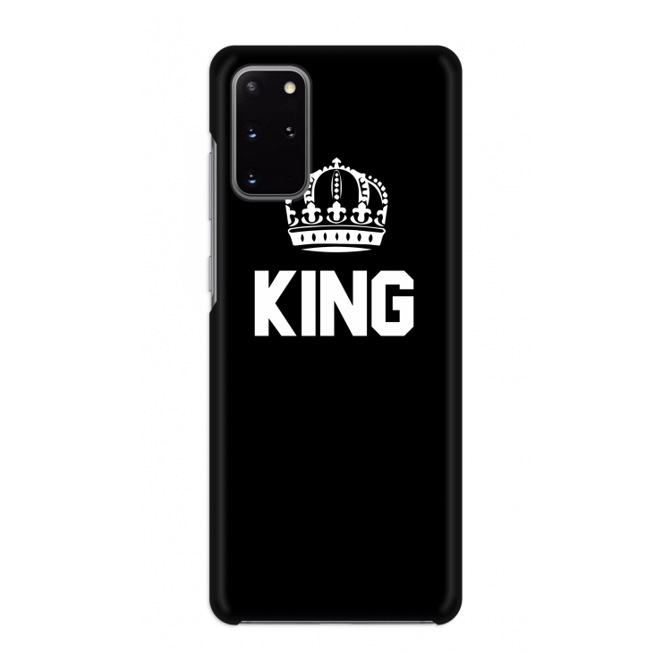 King zwart: Volledig geprint Samsung Galaxy S20 Plus Hoesje