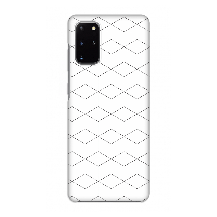 Zwart-witte kubussen: Volledig geprint Samsung Galaxy S20 Plus Hoesje