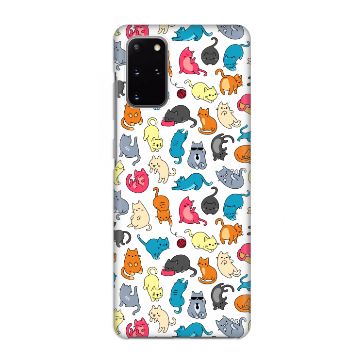 Kleurrijke katten: Volledig geprint Samsung Galaxy S20 Plus Hoesje