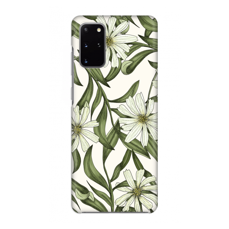 Wit bloemenpatroon: Volledig geprint Samsung Galaxy S20 Plus Hoesje