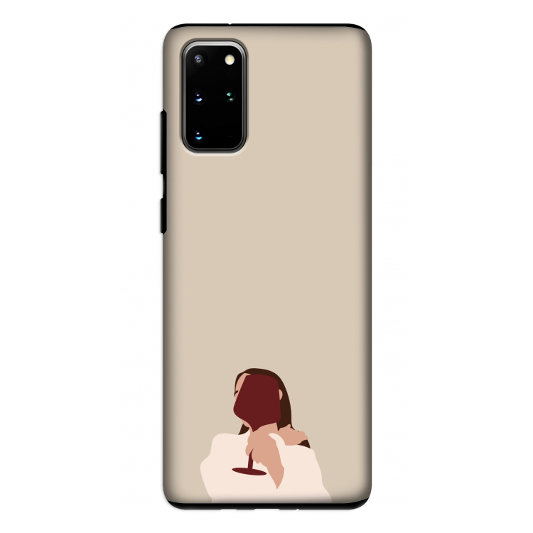 I drink wine: Samsung Galaxy S20 Plus Tough Case