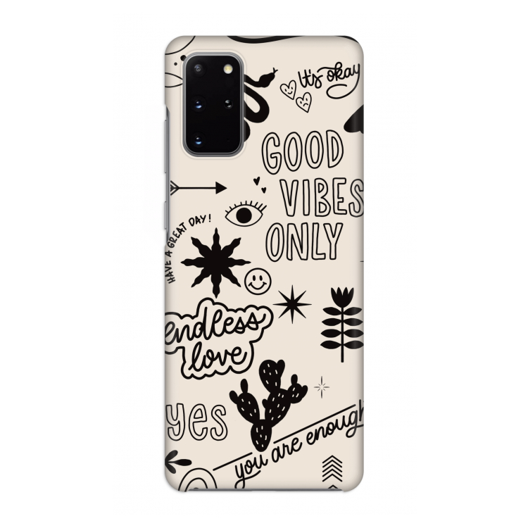 Good vibes: Volledig geprint Samsung Galaxy S20 Plus Hoesje