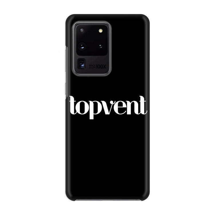 Topvent Zwart: Volledig geprint Samsung Galaxy S20 Ultra Hoesje