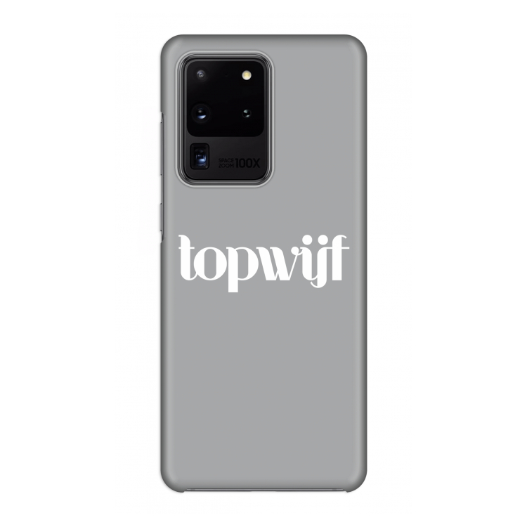 Topwijf Grijs Wit: Volledig geprint Samsung Galaxy S20 Ultra Hoesje