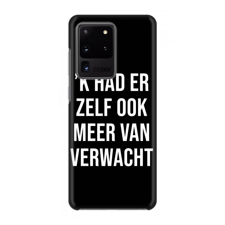 Meer verwacht - Zwart: Volledig geprint Samsung Galaxy S20 Ultra Hoesje