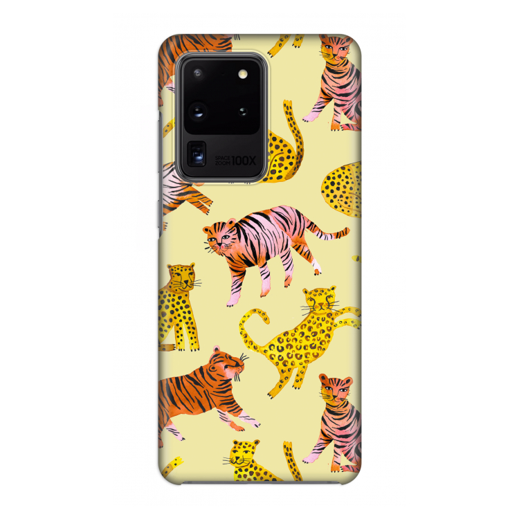 Cute Tigers and Leopards: Volledig geprint Samsung Galaxy S20 Ultra Hoesje