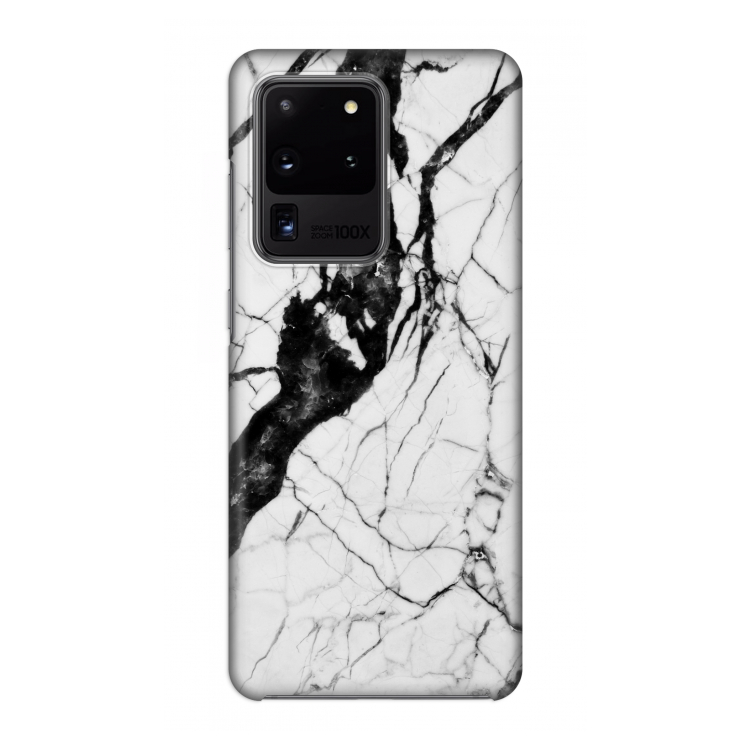 Witte marmer 2: Volledig geprint Samsung Galaxy S20 Ultra Hoesje