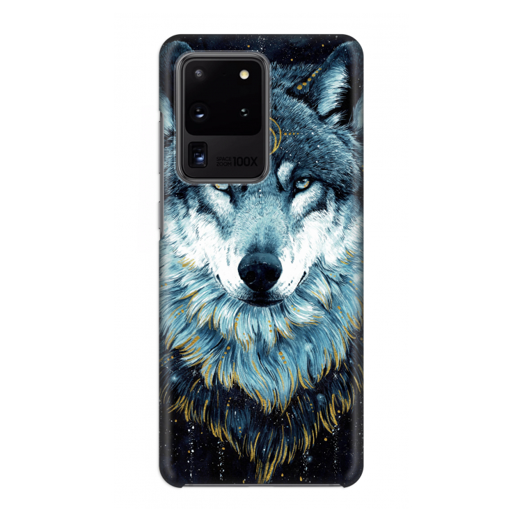 Darkness Wolf: Volledig geprint Samsung Galaxy S20 Ultra Hoesje