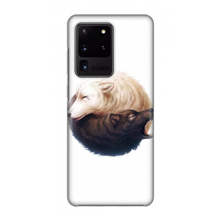 Yin Yang Wolves: Volledig geprint Samsung Galaxy S20 Ultra Hoesje