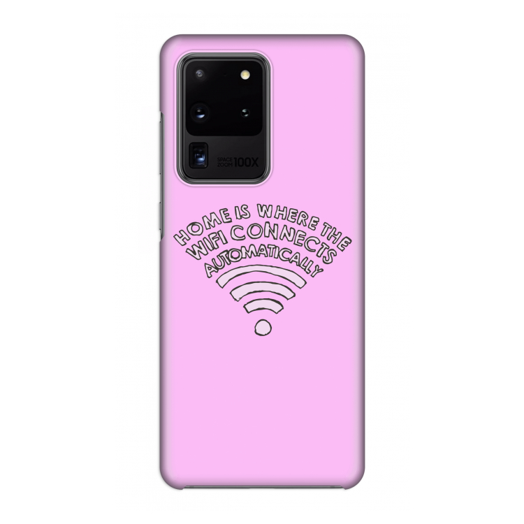 Home Is Where The Wifi Is: Volledig geprint Samsung Galaxy S20 Ultra Hoesje