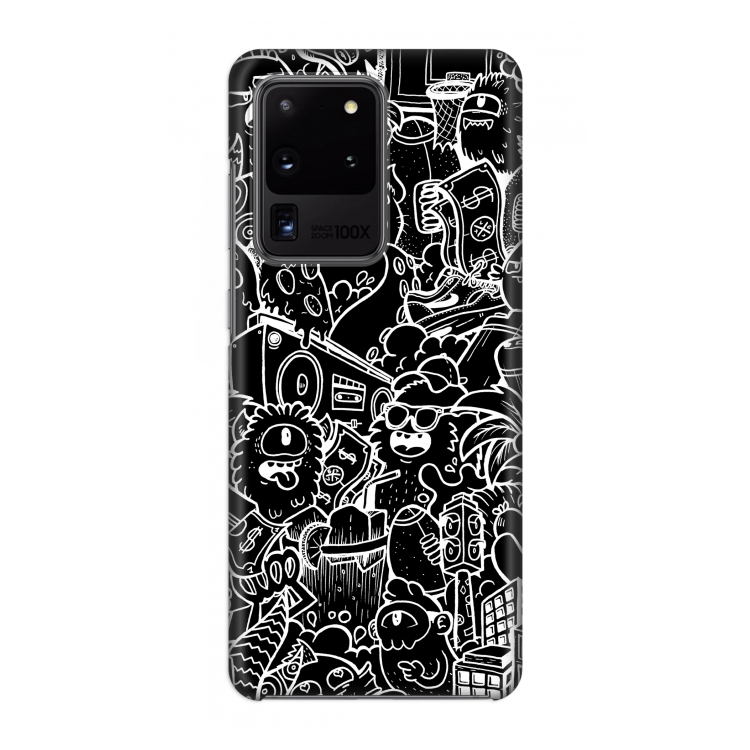 Vexx Black City : Volledig geprint Samsung Galaxy S20 Ultra Hoesje