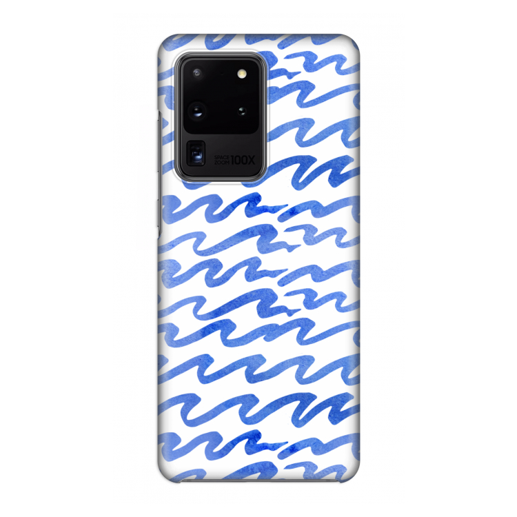 Blauwe golven: Volledig geprint Samsung Galaxy S20 Ultra Hoesje