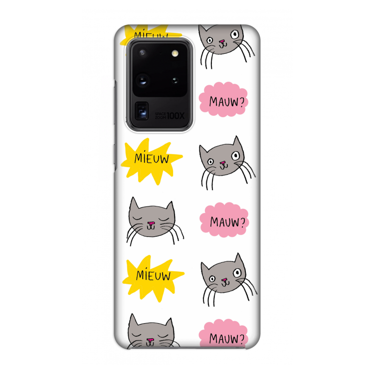 Meow: Volledig geprint Samsung Galaxy S20 Ultra Hoesje
