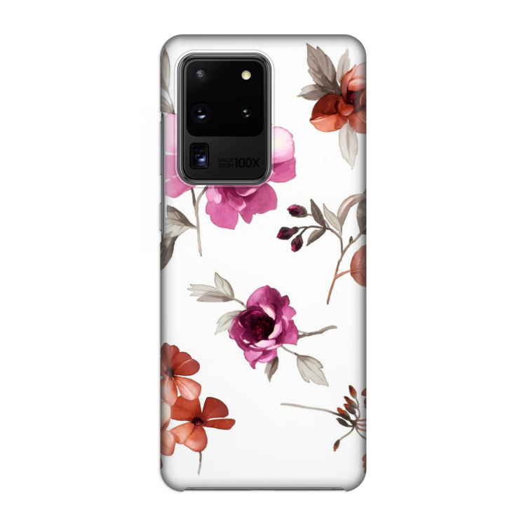 Geschilderde bloemen: Volledig geprint Samsung Galaxy S20 Ultra Hoesje