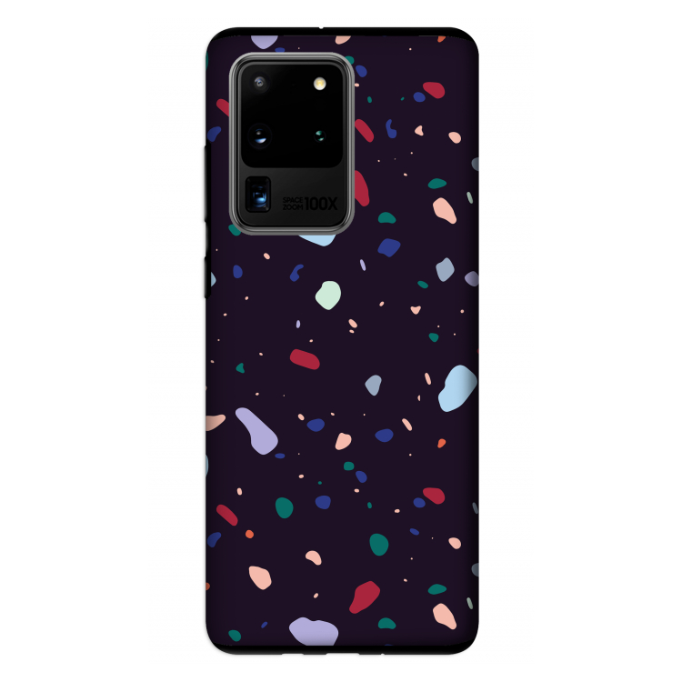 Dark Rounded Terrazzo: Samsung Galaxy S20 Ultra Tough Case