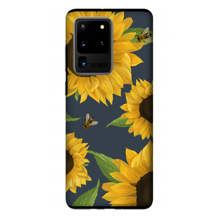 Sunflower and bees: Samsung Galaxy S20 Ultra Tough Case