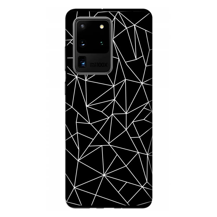 Geometrische lijnen wit: Samsung Galaxy S20 Ultra Tough Case