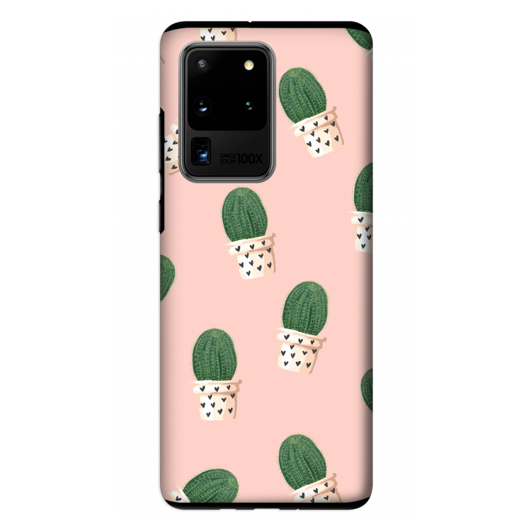 Cactusprint roze: Samsung Galaxy S20 Ultra Tough Case