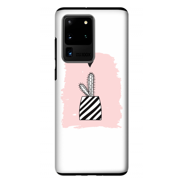 Zwart-wit cactus: Samsung Galaxy S20 Ultra Tough Case