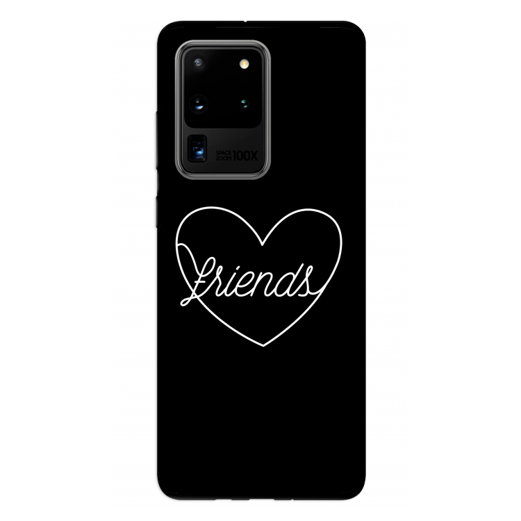 Friends heart black: Samsung Galaxy S20 Ultra Tough Case