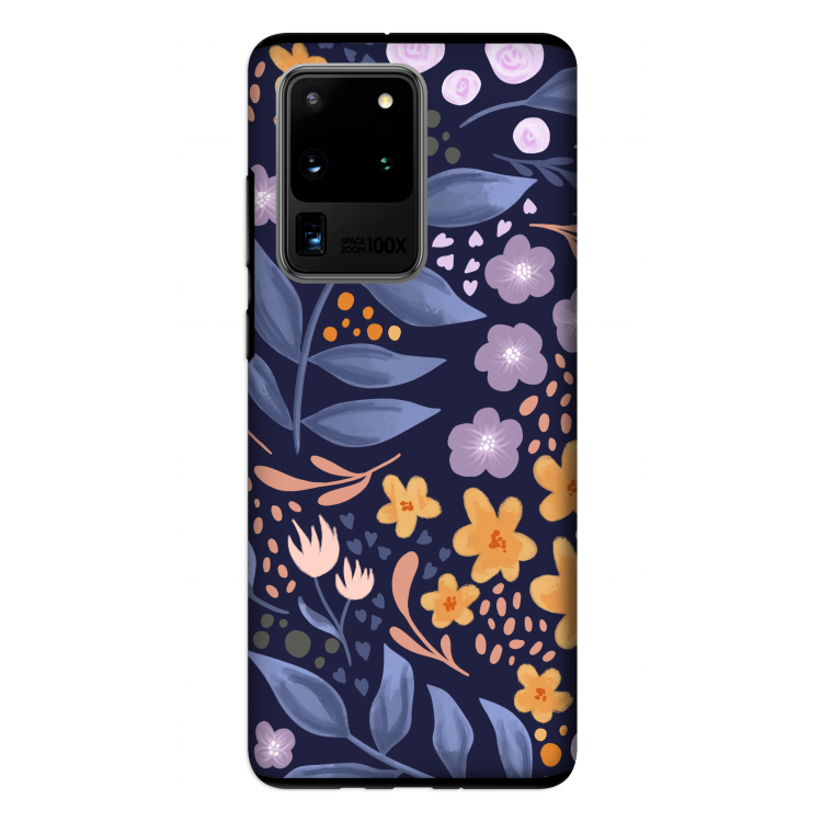 Flowers with blue leaves: Samsung Galaxy S20 Ultra Tough Case